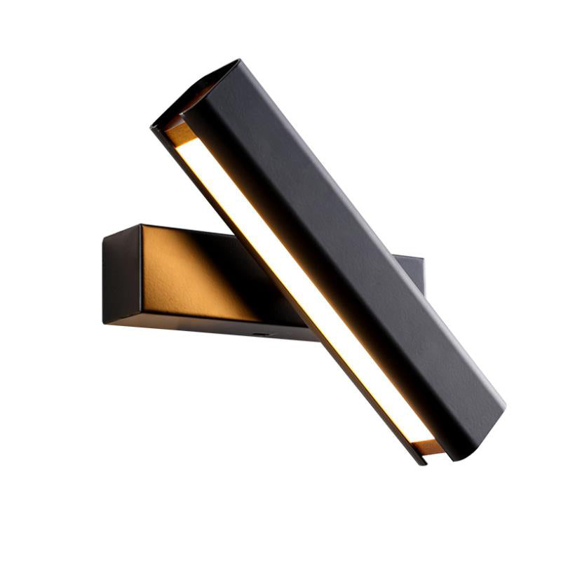 Astroclaro Axis: Aplique de Pared LED Moderno de Metal en Negro/Blanco