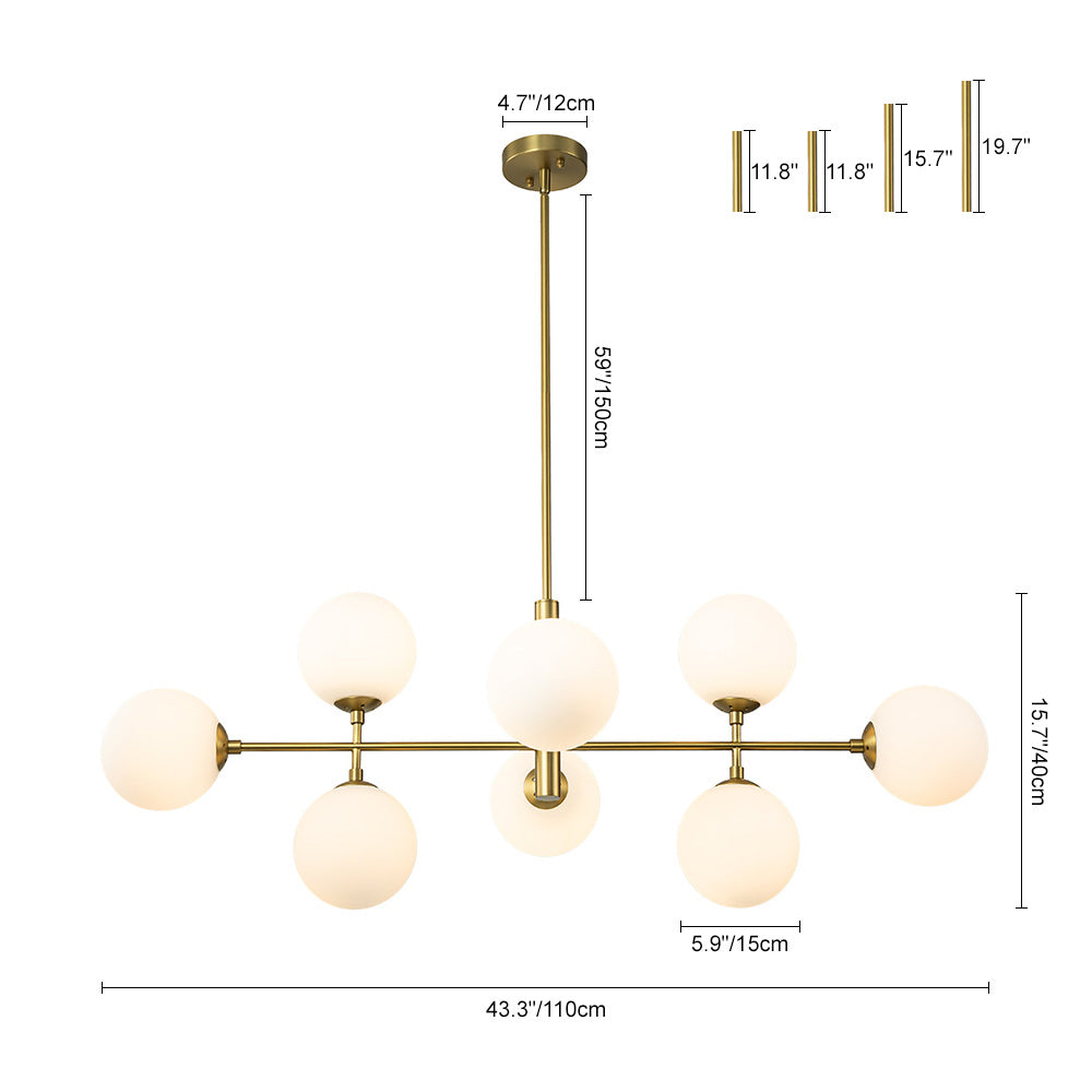 Lámpara de araña sputnik Kosmira sobre una mesa de comedor – imagen 16