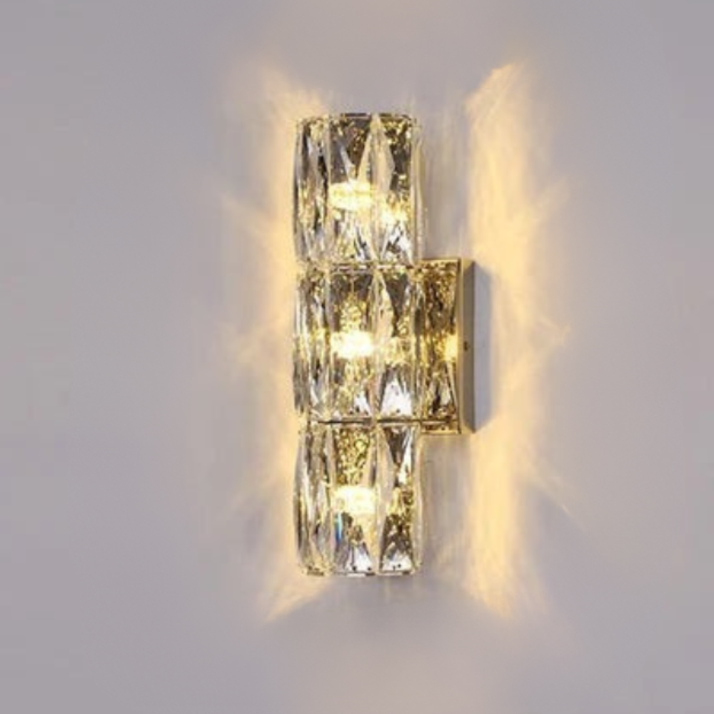 Fyvela - Lámpara de Pared Larga de Cristal para Dormitorio Elegante - Iluminación Suave y Agradable, Diseño Sofisticado