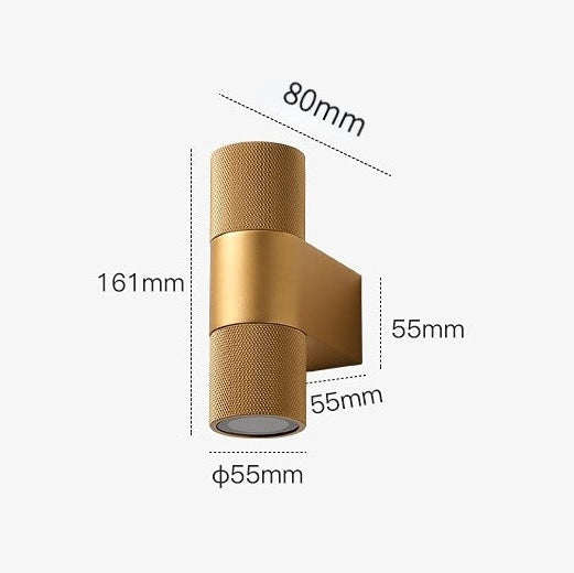 Aplique de pared exterior Nacira – medidas