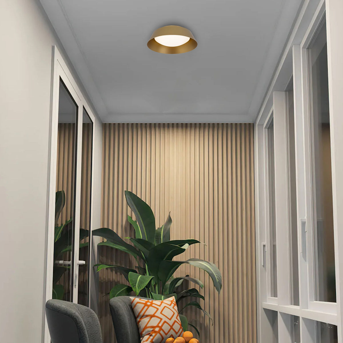 Plafón LED Ojiva en un espacio contemporáneo – imagen 4