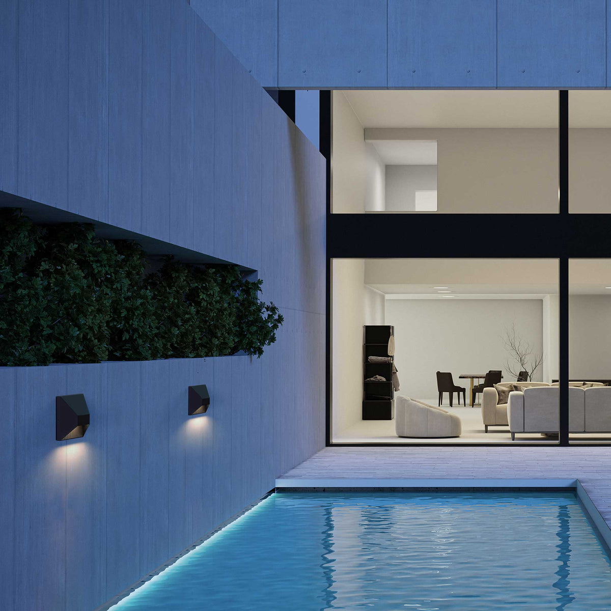Aplique de pared exterior Linela en una fachada moderna – imagen 2