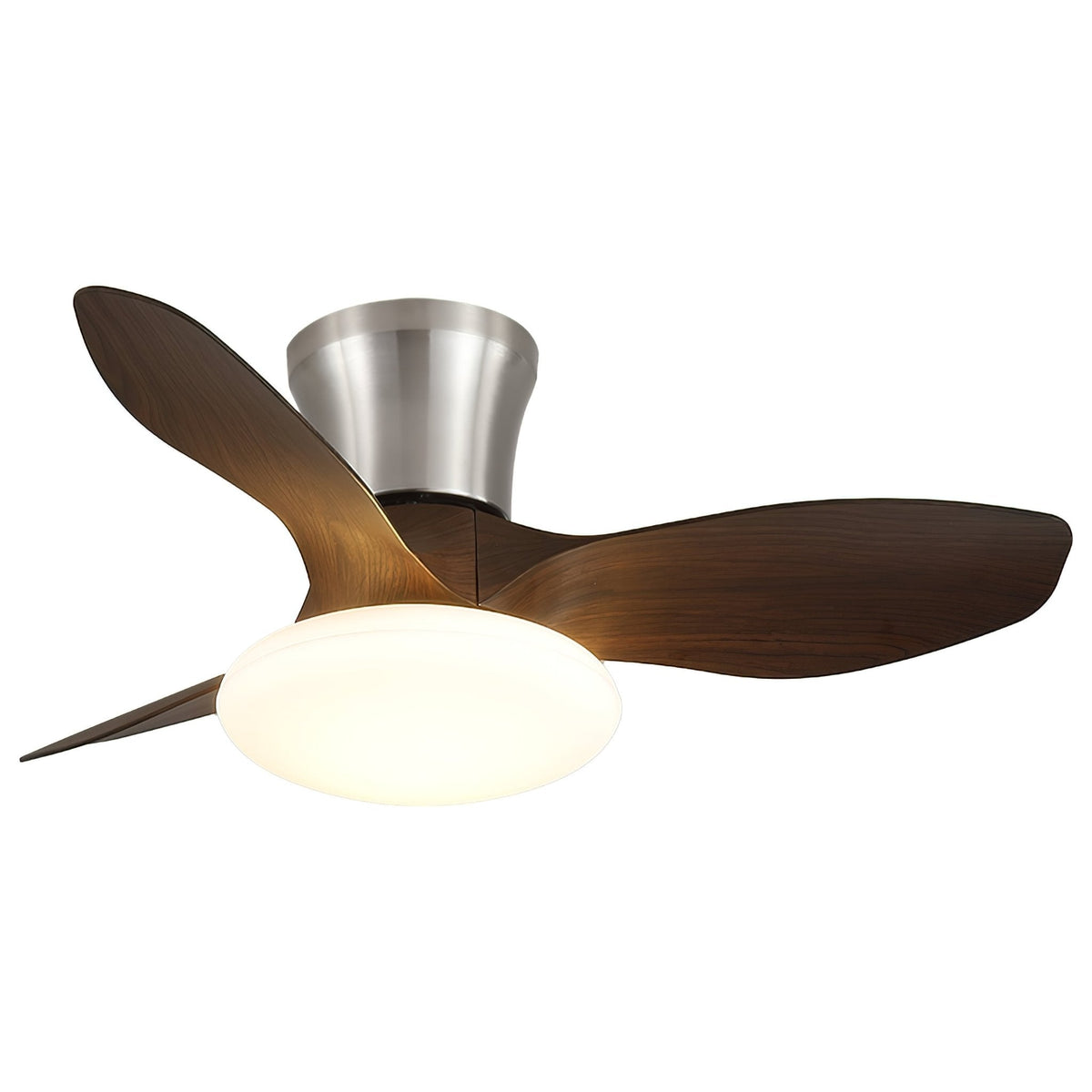 Ventilador de techo con luz Elipsia en un dormitorio contemporáneo – imagen 22