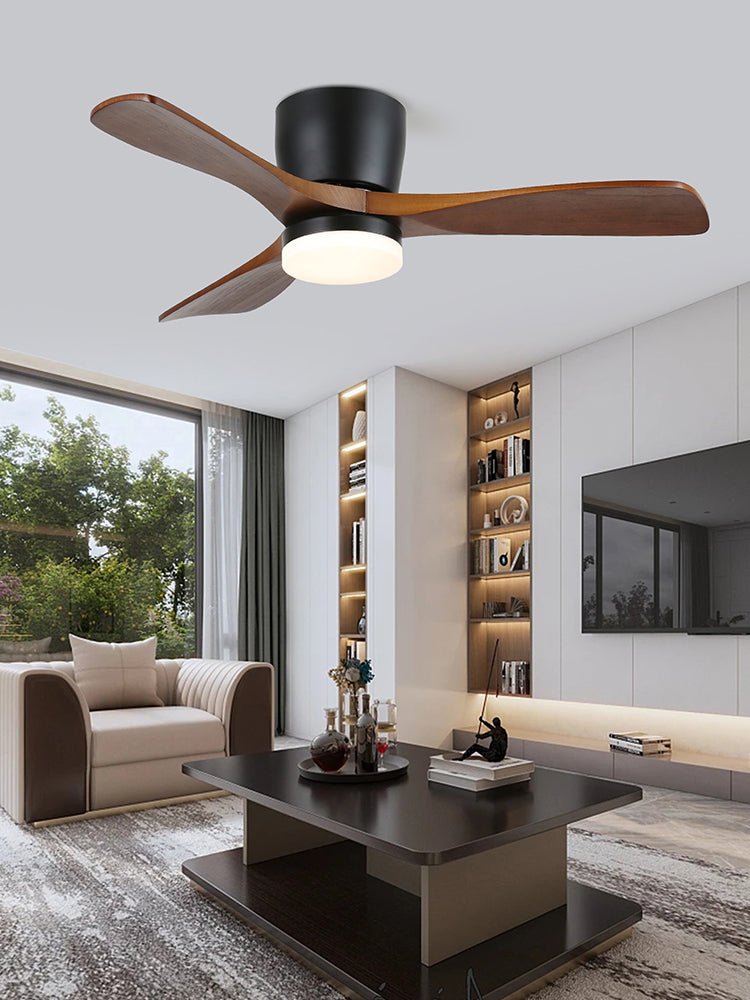 Ventilador de techo con luz Soplana en un salón acogedor – imagen 15