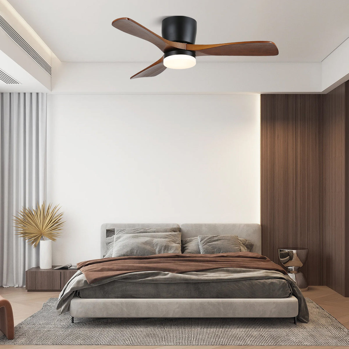 Ventilador de techo con luz Soplana en un salón acogedor – imagen 2