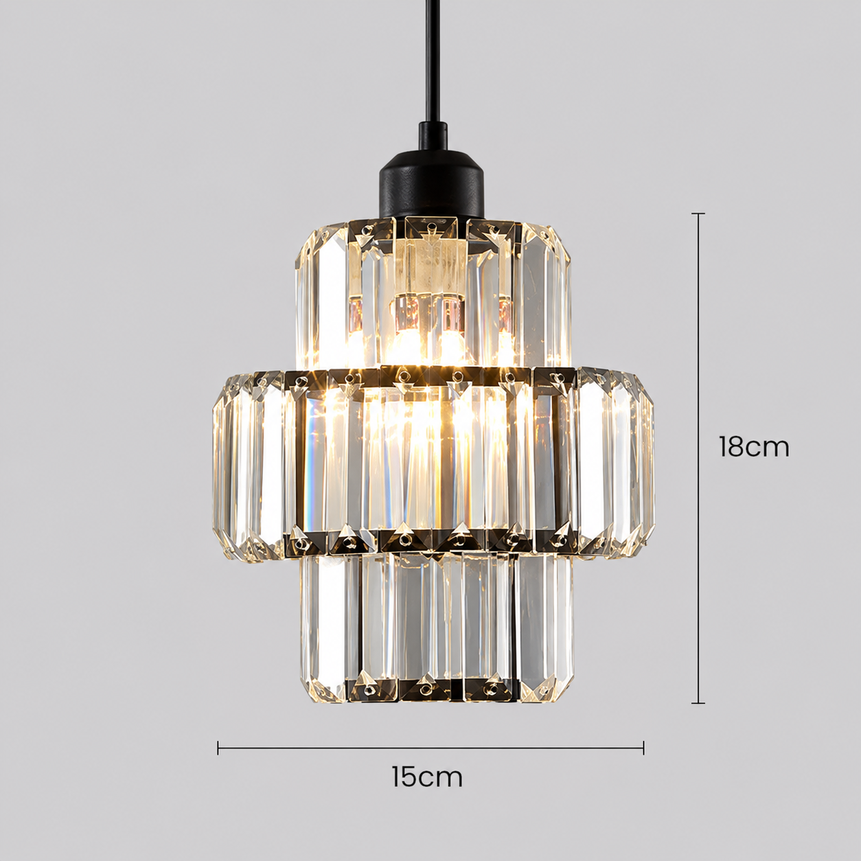 Alnia - Lámpara Colgante de Vidrio y Oro con Diseño Elegante – Iluminación Sofisticada para Comedor y Sala