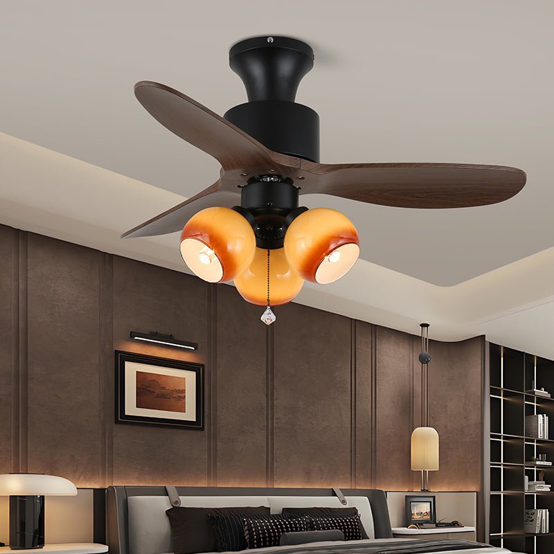 Ventilador de techo con luz Topacia en un comedor retro – imagen 2
