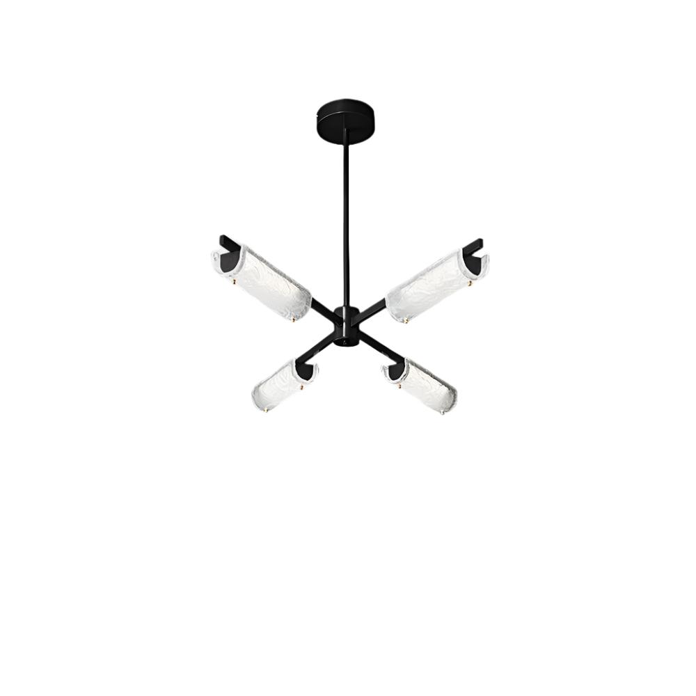 Lámpara de araña LED Gelarvo – de 4 brazos Ø 75 cm