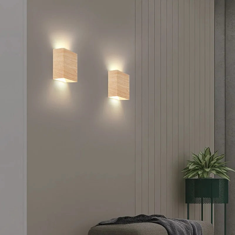 Aplique de Madera Natural Escandinavo – Lámpara de Pared Minimalista de Roble con Luz Cálida y Diseño Elegante 3