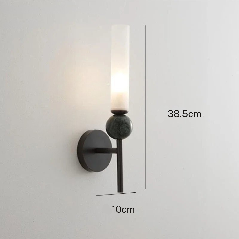 Zorvia - Aplique de Mármol Moderno LED G9 5W 3000K en Oro o Negro - Lámparas de Pared Interior para Dormitorio y Sala de Estar