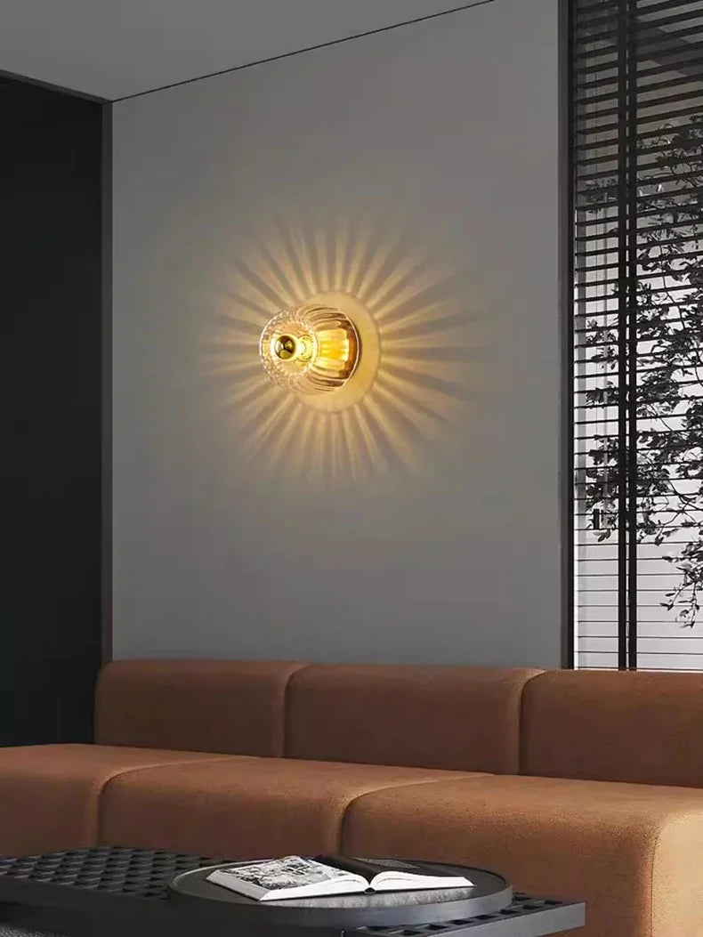 Aplique de Pared BauhausGlow de Vidrio y Metal – Diseño Moderno y Elegante 3