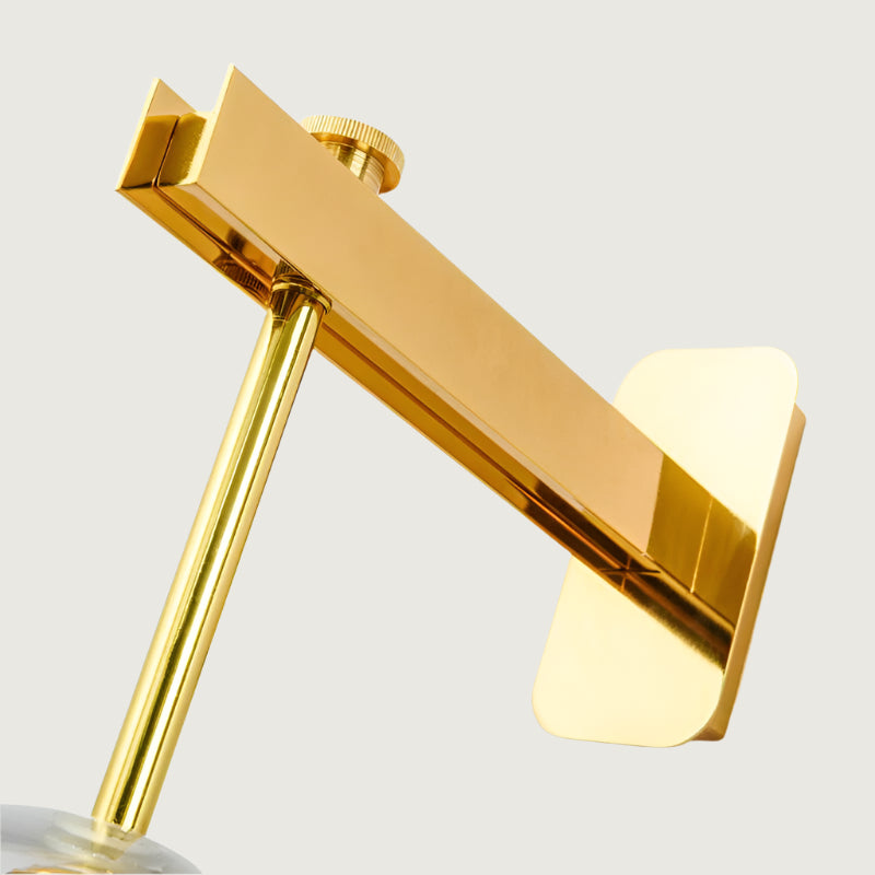 Aplique de Pared Cilíndrico de Vidrio Estilo Mid-Century en Negro y Dorado - Lámpara para Dormitorio y Baño 4