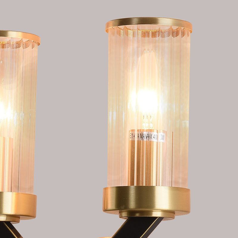 Aplique de Pared Creativo en Forma de V con Acabado en Oro – Lámpara para Baño Estilo Mid-Century 7
