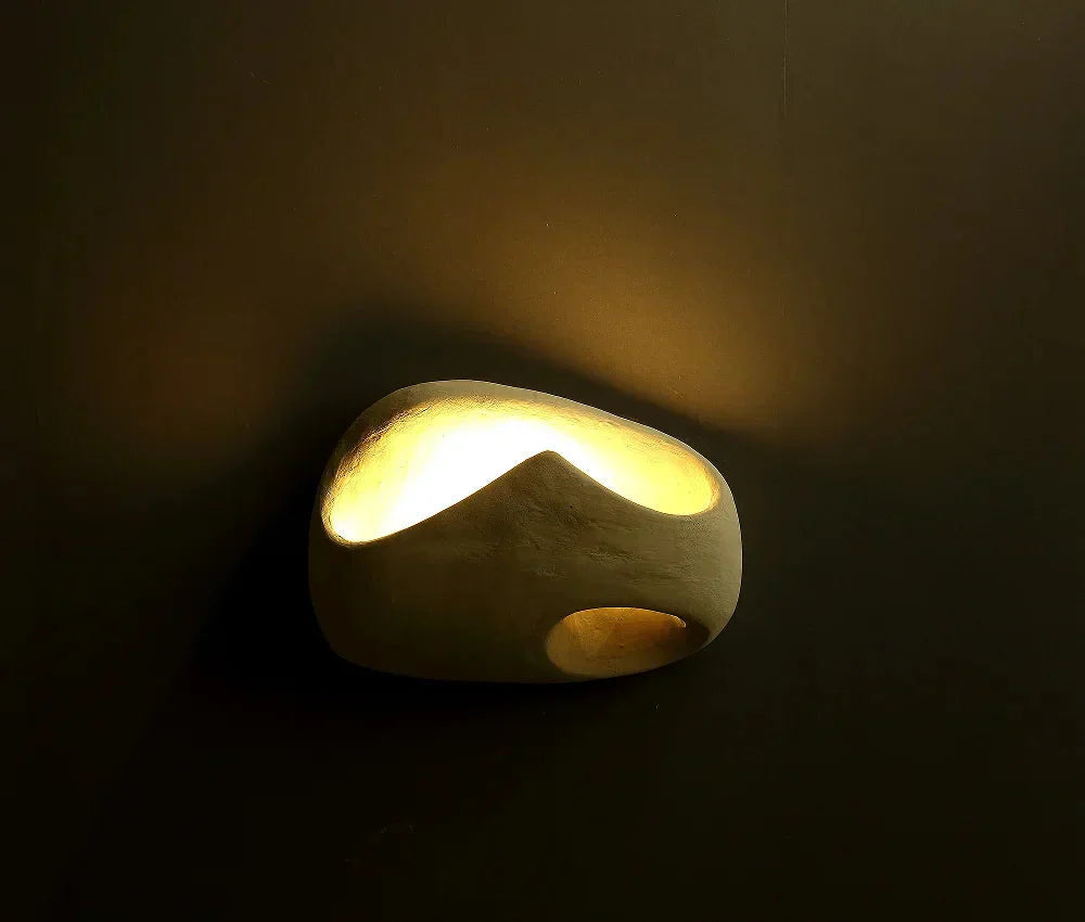 Aplique de Pared Edda Art-Deco en Cemento, Lámpara LED para Dormitorio y Oficina, Diseño Industrial y Escultórico 8
