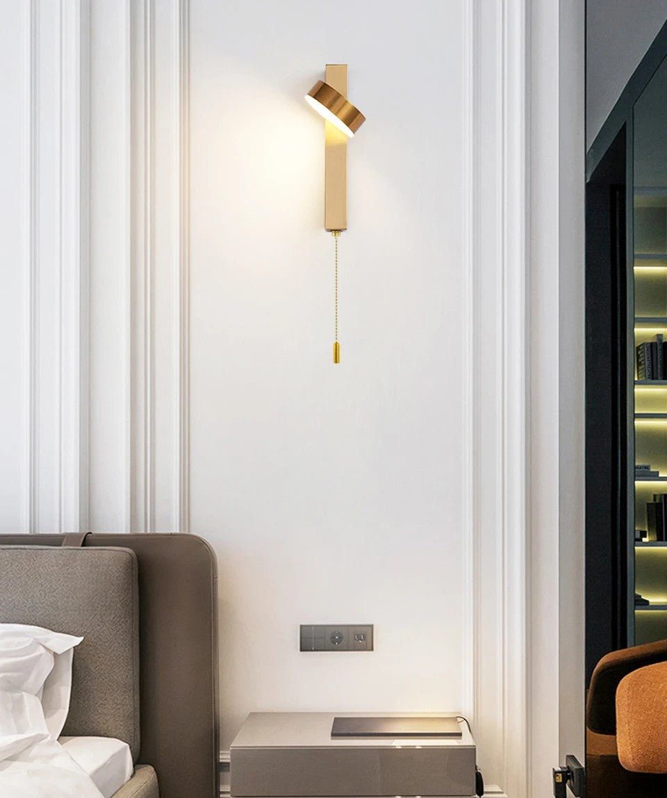 Aplique de Pared LED 9W Giratorio 350° en Metal y Acrílico - Ideal para Dormitorio y Salón 1