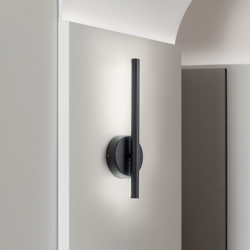 Aplique de Pared LED Minimalista Negro con Brazo Ajustable para Dormitorios y Baños - Iluminación Moderna y Eficiente 0