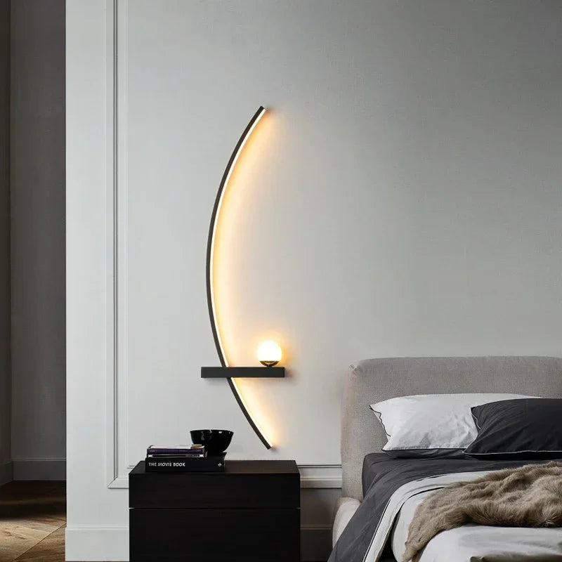 Aplique de Pared LED Moderno de Aluminio con Luz Cálida Ideal para Dormitorio y Ambientes Elegantes 1