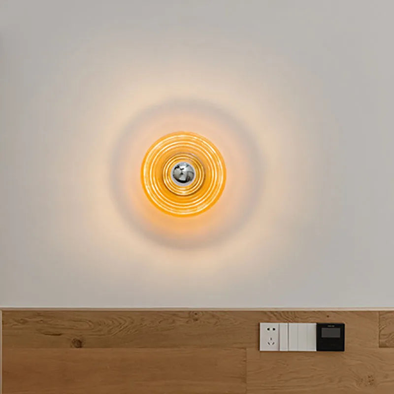 Aplique de Pared LED de Vidrio Vintage con Diseño de Ondas – Iluminación Sofisticada 3