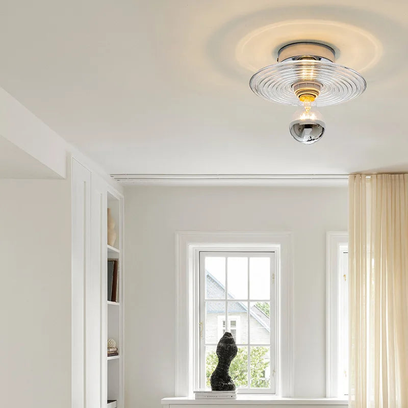 Aplique de Pared LED de Vidrio Vintage con Diseño de Ondas – Iluminación Sofisticada 5