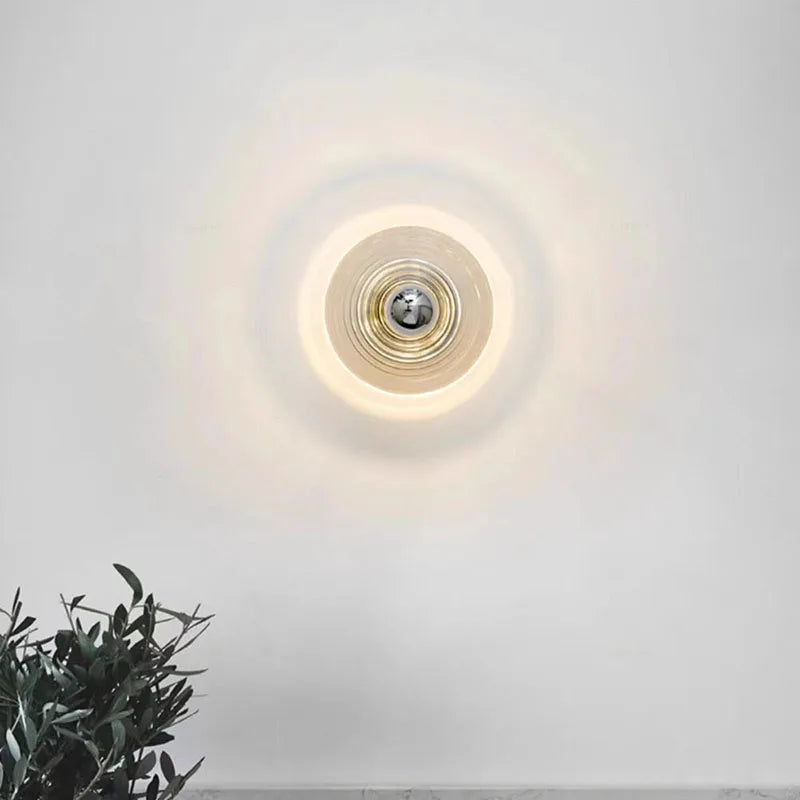 Aplique de Pared LED de Vidrio Vintage con Diseño de Ondas – Iluminación Sofisticada 6