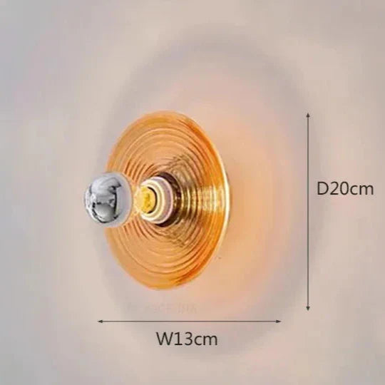 Aplique de Pared LED de Vidrio Vintage con Diseño de Ondas – Iluminación Sofisticada 8