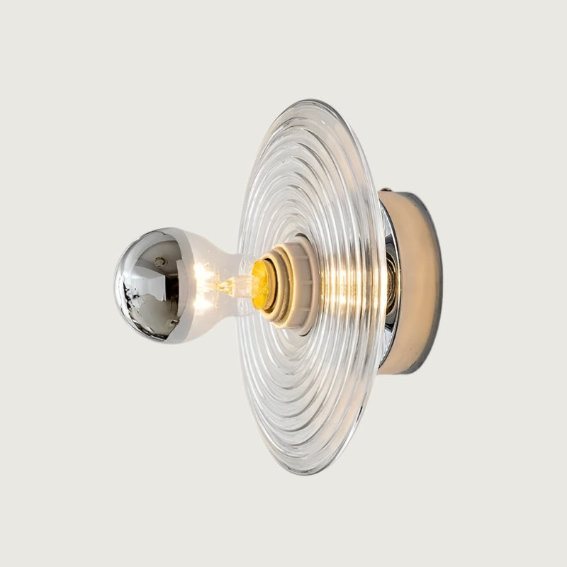 Aplique de Pared LED de Vidrio Vintage con Diseño de Ondas – Iluminación Sofisticada 9