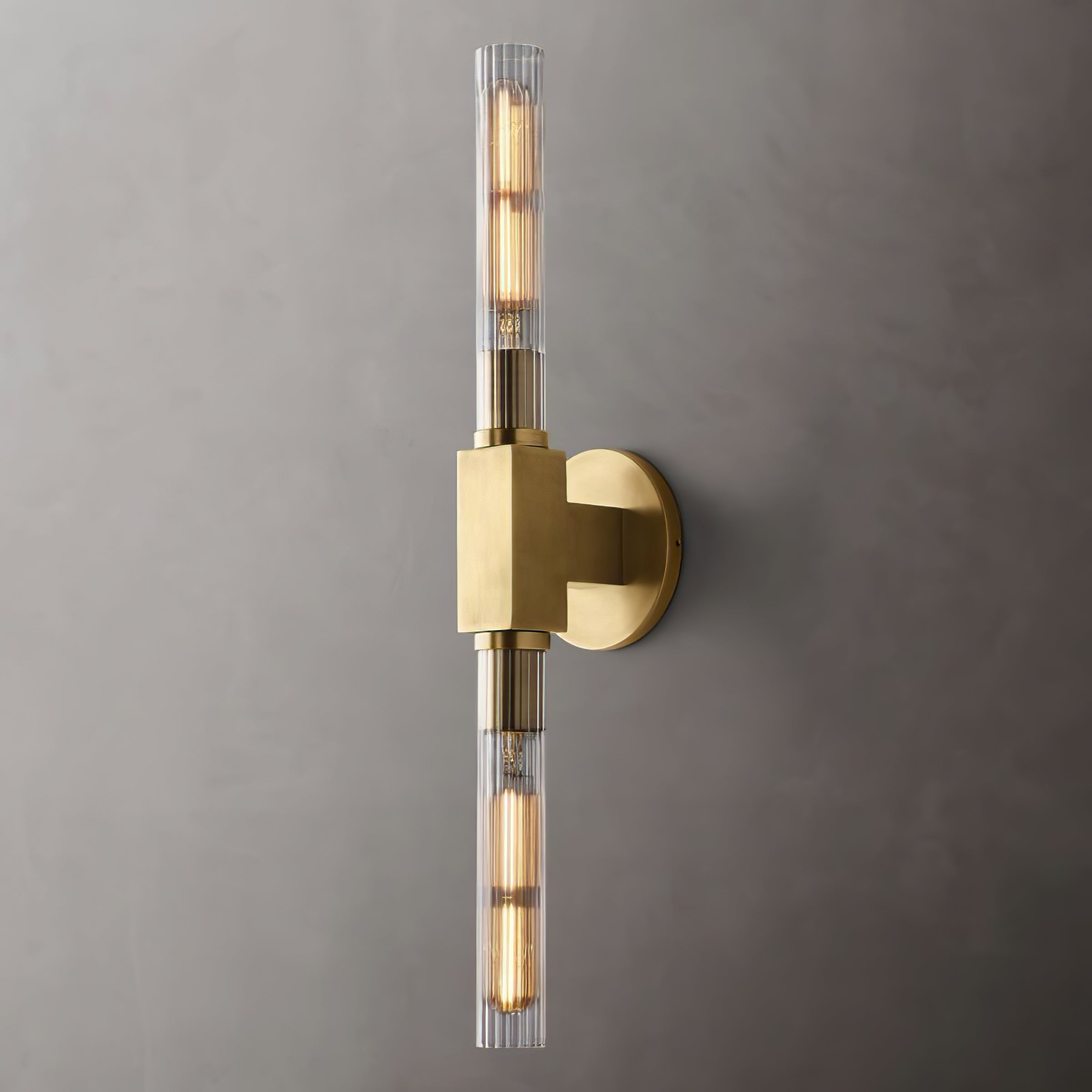 Aplique de Pared Lineal de 22 con Cristales Ribeteados y Base E26, Ideal para Dormitorio y Salón 0