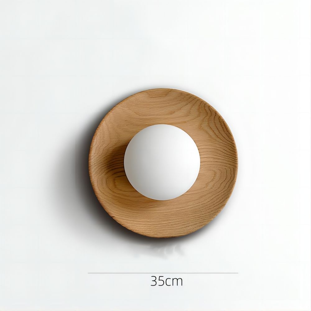 Aplique de Pared Minimalista de Madera Natural Blanca con Acabados Modernos para Dormitorio 8