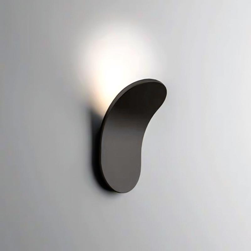 Aplique de Pared Moderno Minimalista Negro y Blanco con LED Integrado para Dormitorio y Baño 0