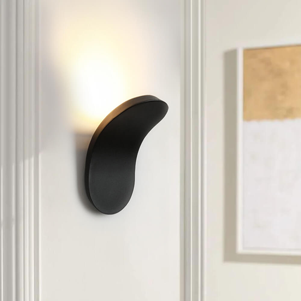 Aplique de Pared Moderno Minimalista Negro y Blanco con LED Integrado para Dormitorio y Baño 8
