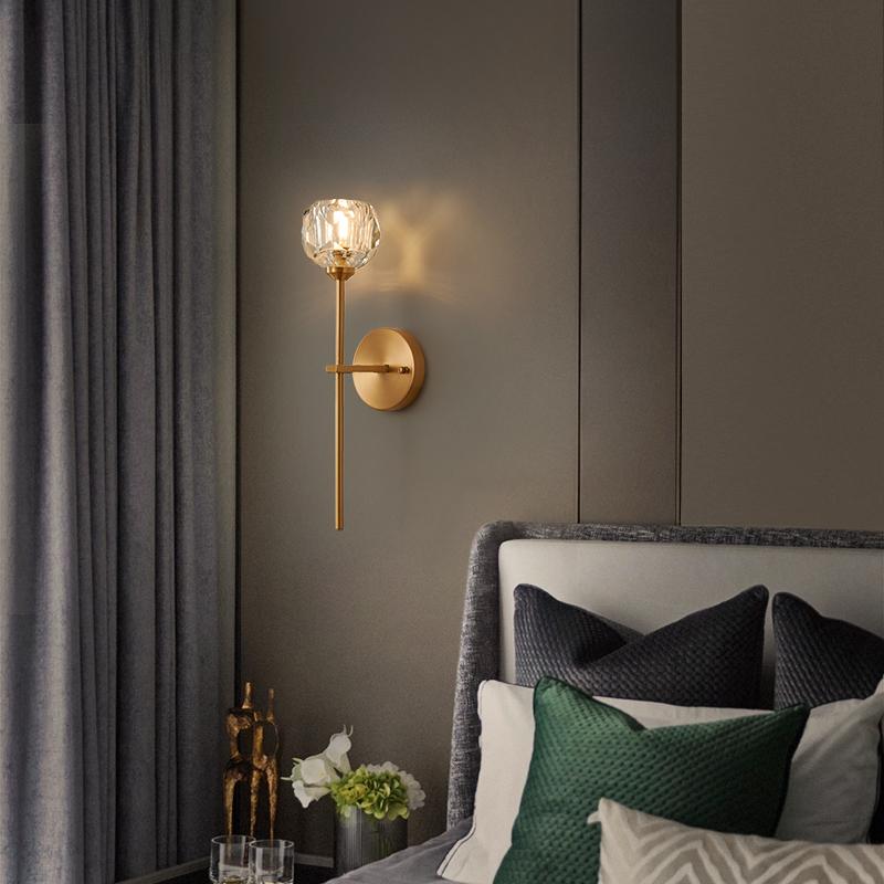 Aplique de Pared Moderno con Pantalla de Cristal y Diseño en Forma de Aguja - Ideal para Dormitorio y Espacios Elegantes 1
