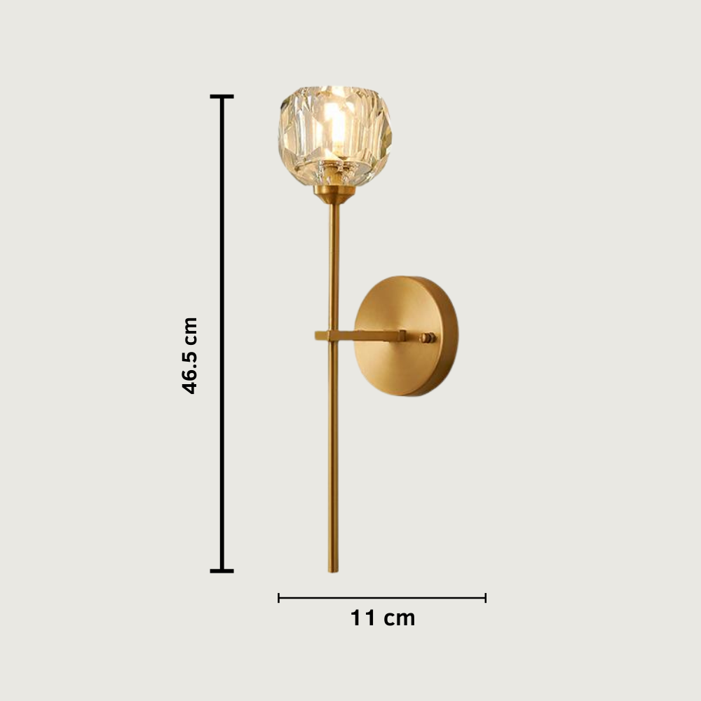 Lumion - Aplique de Pared Moderno con Pantalla de Cristal y Diseño en Forma de Aguja - Ideal para Dormitorio y Espacios Elegantes