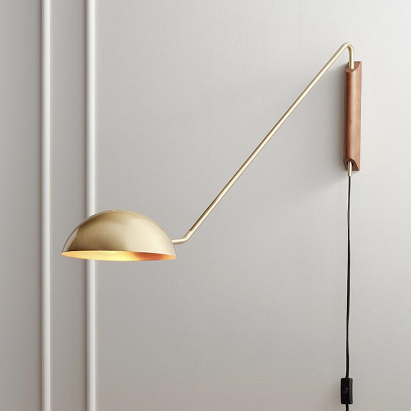 Aplique de Pared Moderno de 1 Foco en Negro y Latón para Dormitorio, Diseño Elegante y Fácil Instalación 3