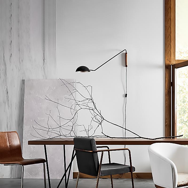 Aplique de Pared Moderno de 1 Foco en Negro y Latón para Dormitorio, Diseño Elegante y Fácil Instalación 7