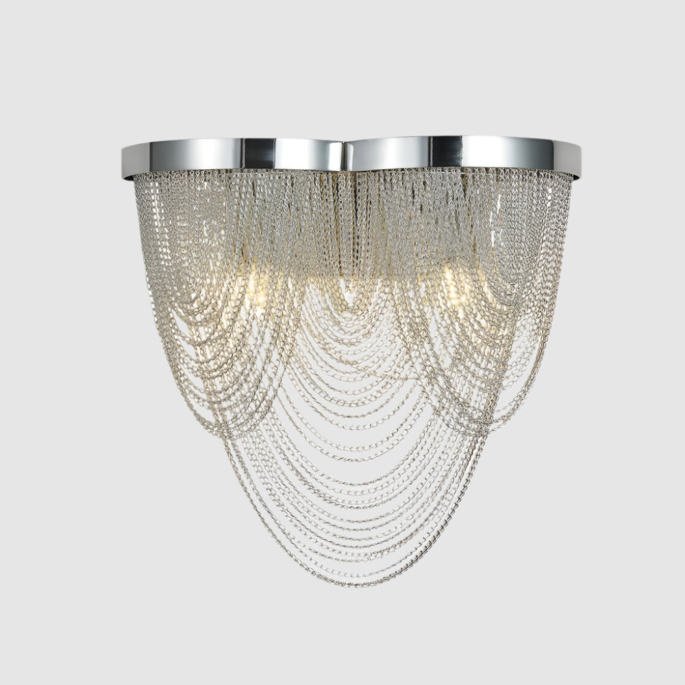 Aplique de Pared Moderno de 2 Luces con Diseño de Borlas y Acabado Cromado – Ideal para Dormitorios y Salones 6