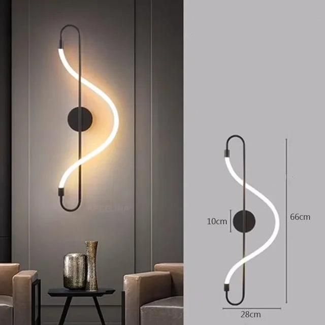 Aplique de Pared Moderno de Hierro con Luz LED Cálida – Diseño Elegante y Minimalista 0
