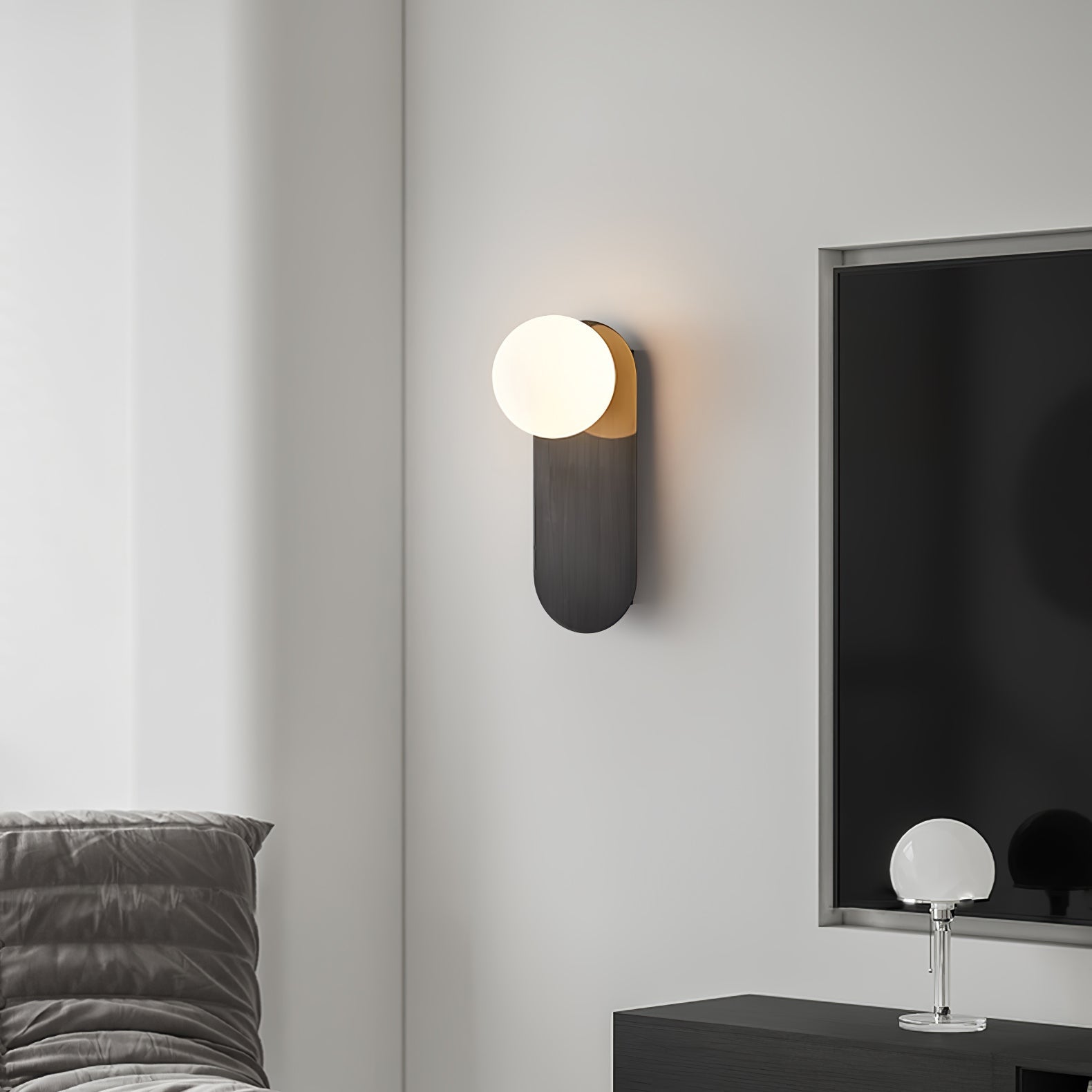 Aplique de Pared Moderno de Latón y Vidrio, Lámpara de Interior, Diseño Contemporáneo, Compatible con Bombillas G9 2