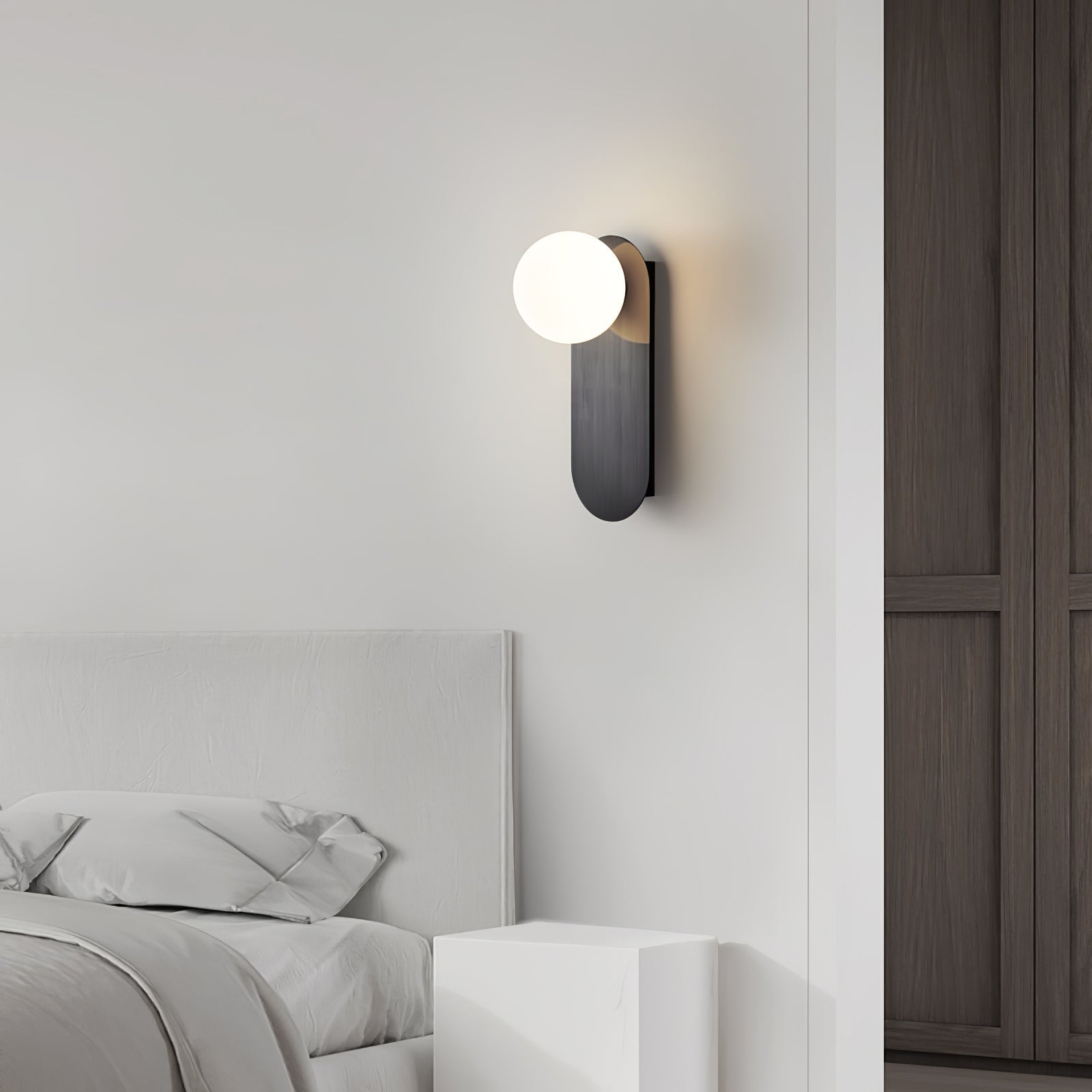 Aplique de Pared Moderno de Latón y Vidrio, Lámpara de Interior, Diseño Contemporáneo, Compatible con Bombillas G9 4