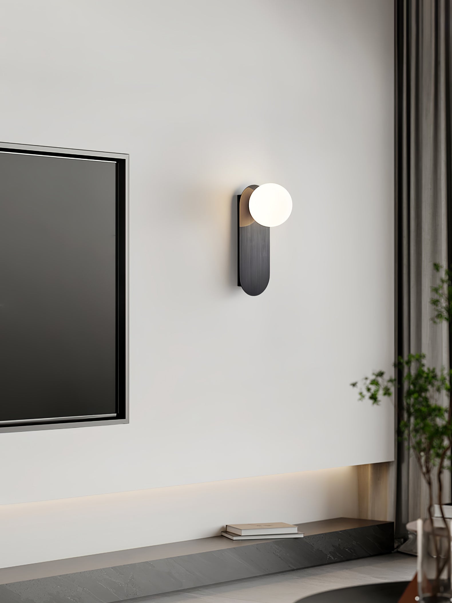 Aplique de Pared Moderno de Latón y Vidrio, Lámpara de Interior, Diseño Contemporáneo, Compatible con Bombillas G9 7