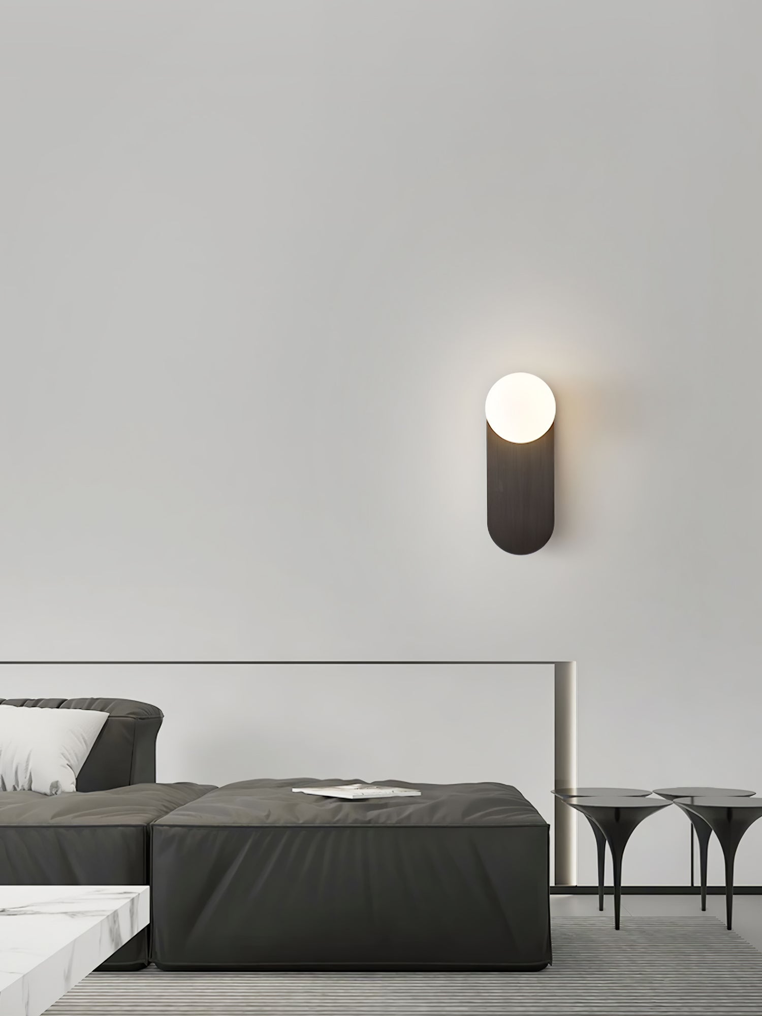 Aplique de Pared Moderno de Latón y Vidrio, Lámpara de Interior, Diseño Contemporáneo, Compatible con Bombillas G9 8