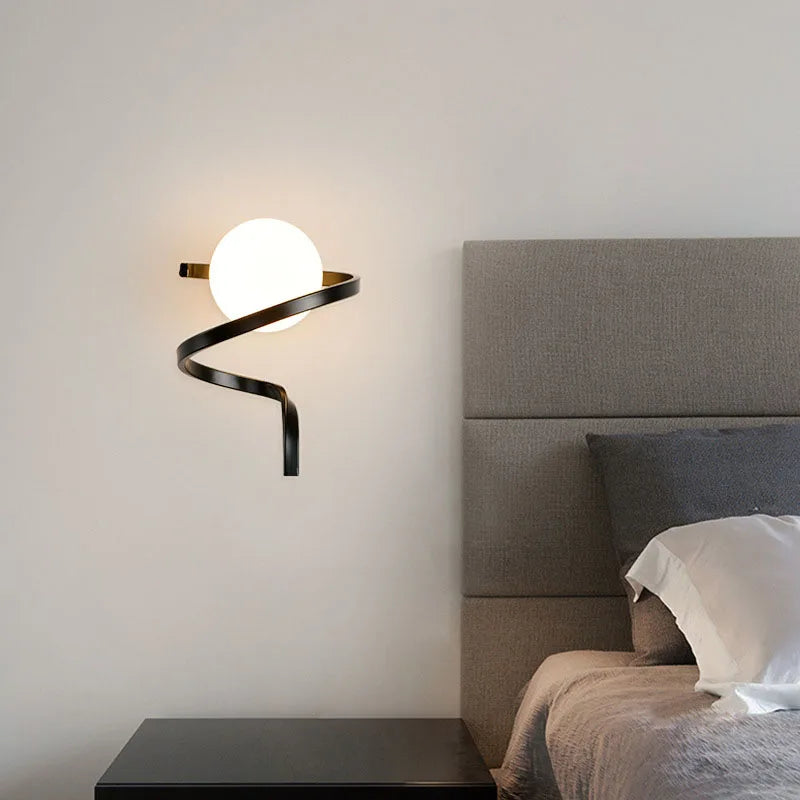 Aplique de Pared Moderno de Vidrio con Cristales Brillantes – Iluminación Elegante para Dormitorio y Salón 1