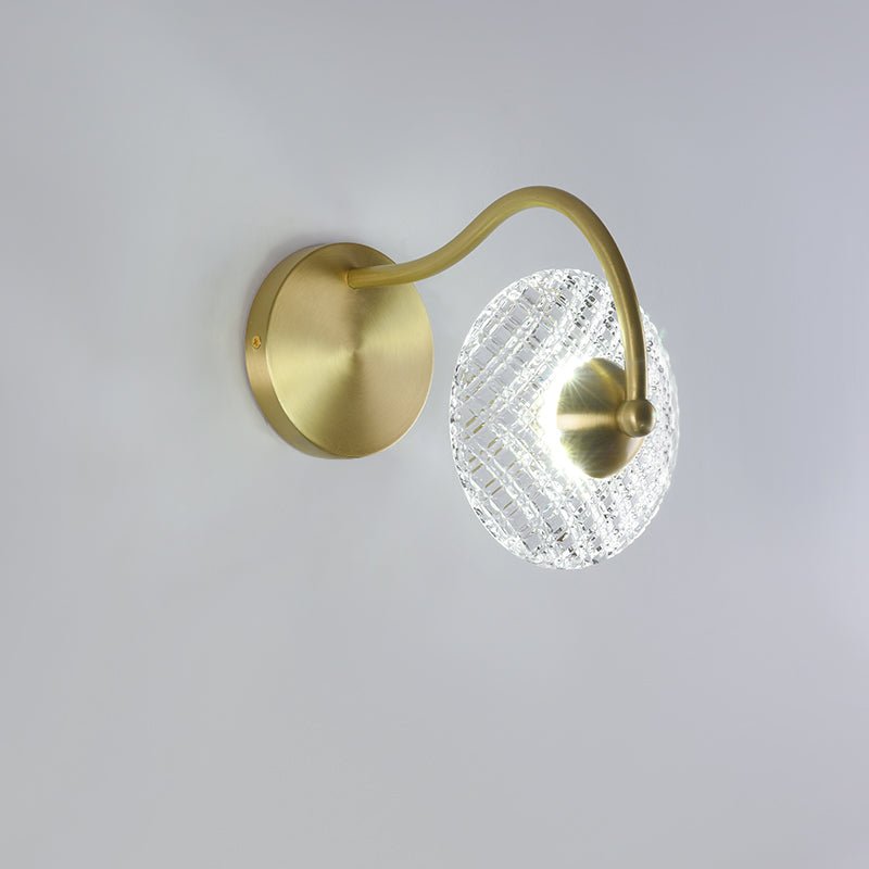 Aplique de Pared Moderno en Bronce con Diseño Curvado y Luz LED Integrada para Dormitorio y Salón 6