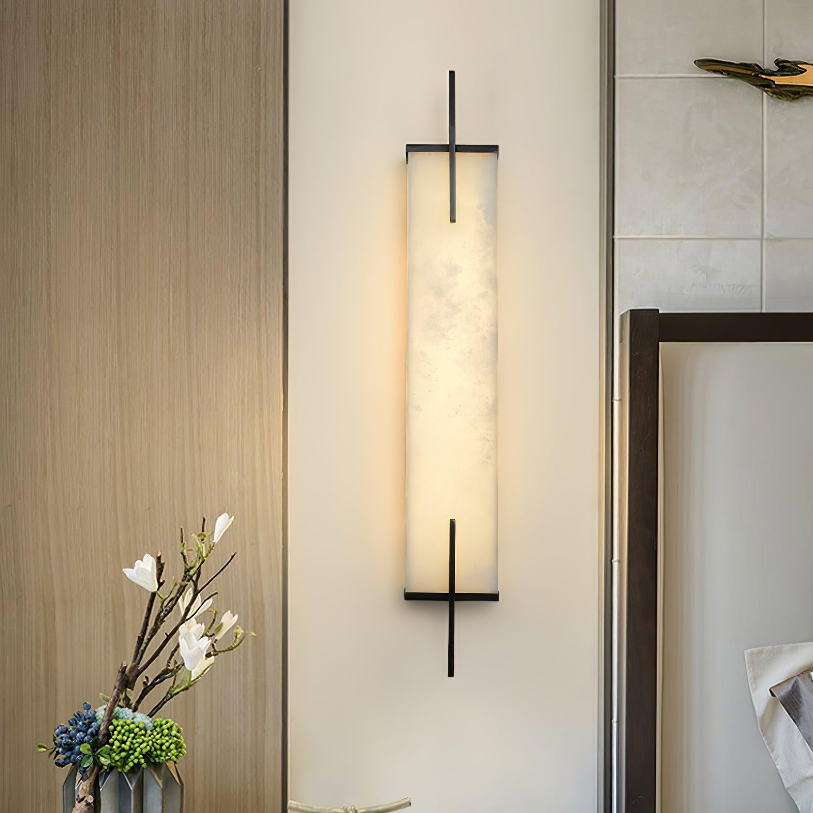 Aplique de Pared Rectangular de Alabastro Calliope con Luz LED Integrada 3