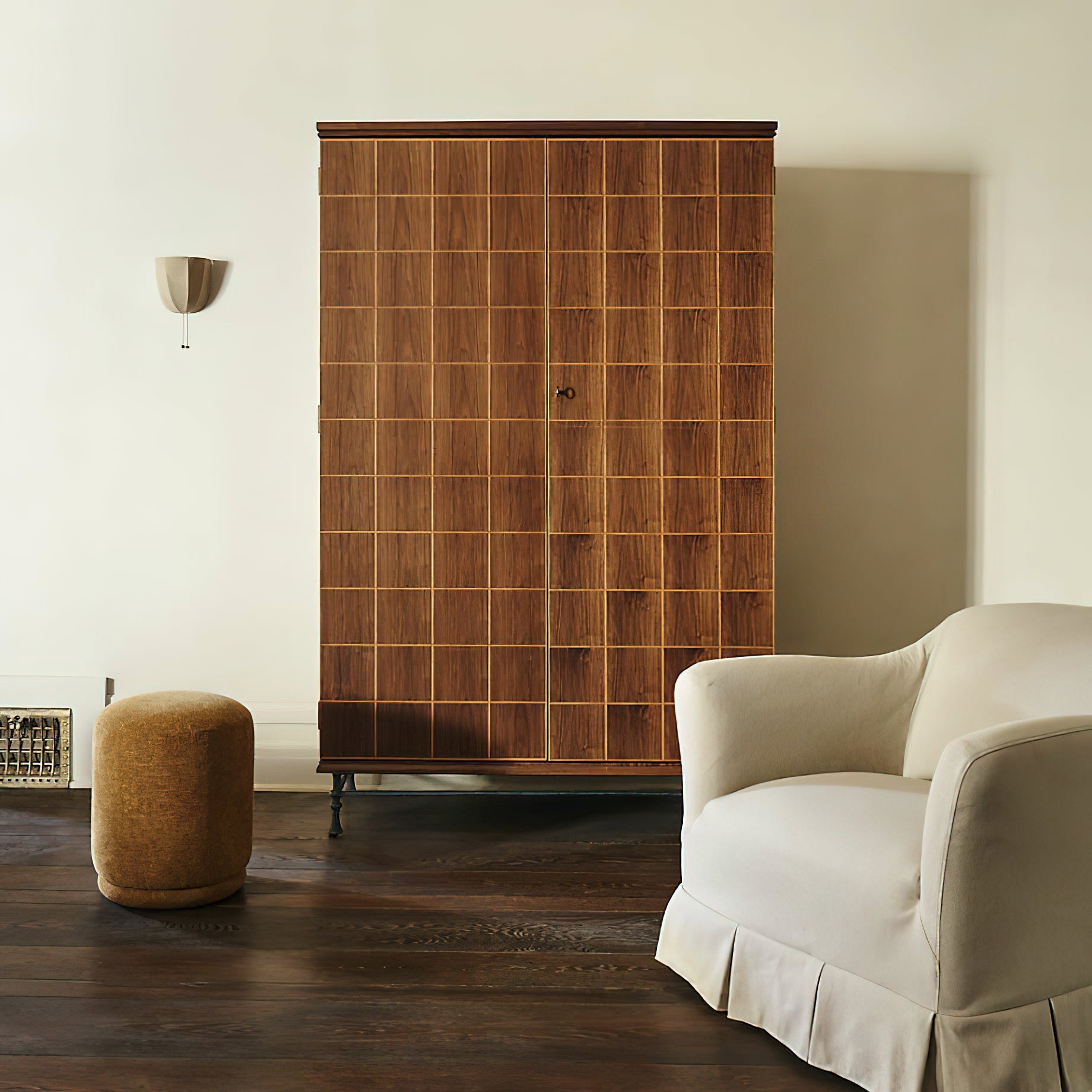 Aplique de Pared Sienna de Lino con Cadena Vintage – Luz Cálida y Acogedora 6