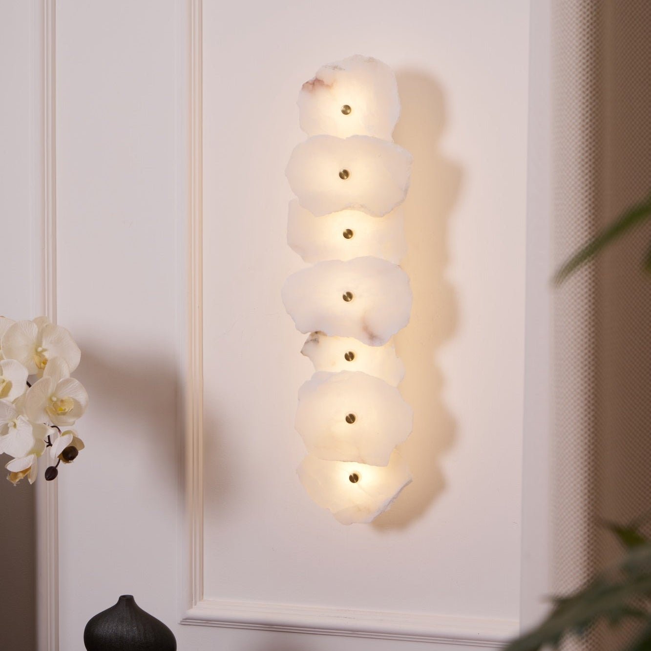 Aplique de Pared de Alabastro Petra con Luz LED Integrada - Diseño Moderno y Elegante 7