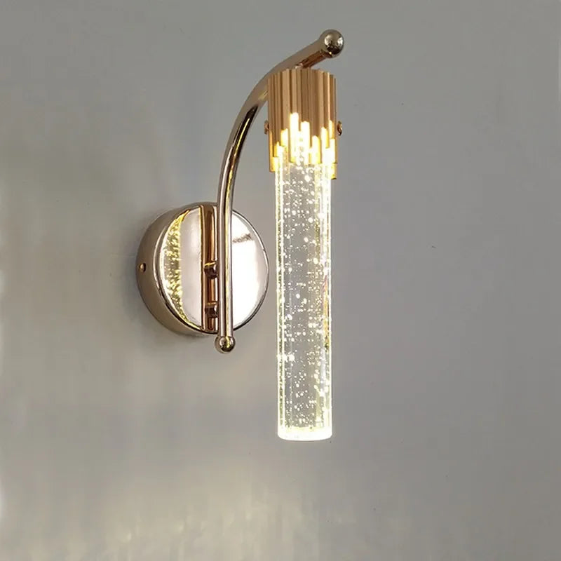 Aplique de Pared de Cristal Elegante con Luz Cálida – Diseño Refinado para Decoración Interior 2