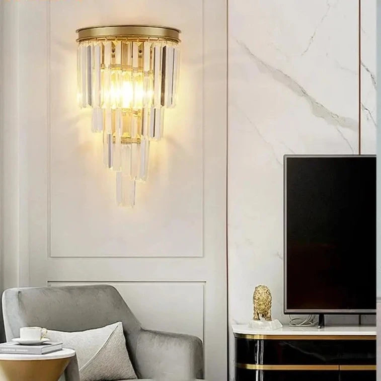 Aplique de Pared de Cristal Elegante para Iluminación Sofisticada – Luz Cálida Ideal para Dormitorios y Salas de Estar 5