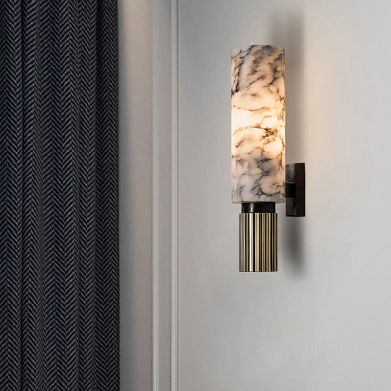 Aplique de Pared de Mármol LuxeMarble para Iluminación Elegante en Dormitorio y Salón – Luz Suave y Acogedora 3