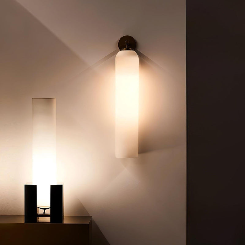 Aplique de Pared de Vidrio Artístico para Dormitorio – Luz Suave y Elegante, Diseño Compacto, Compatible con Bombillas LED 1