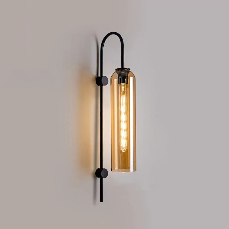 Aplique de Pared de Vidrio Moderno con LED Dimmable para Iluminación Interior 1